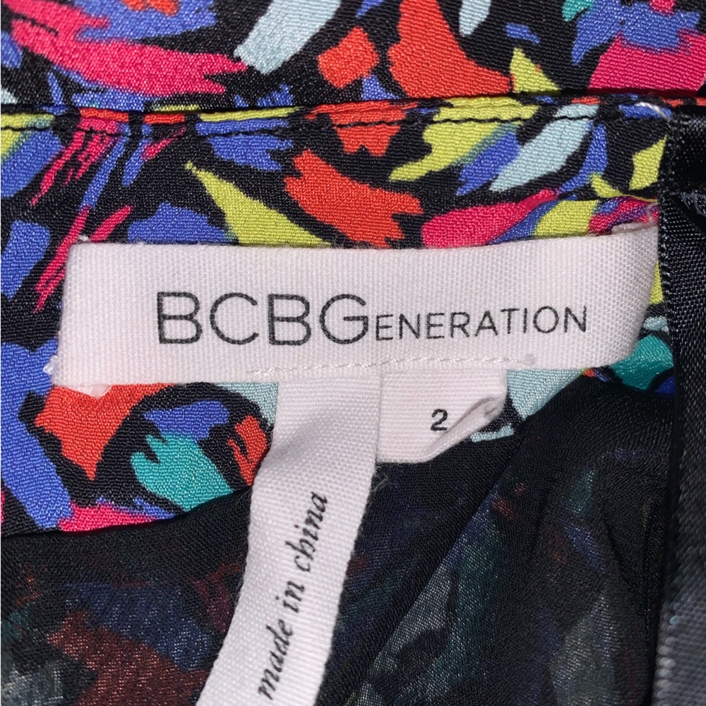 Bcbgeneration Multi Colored Halter Romper Size 2 - image 5